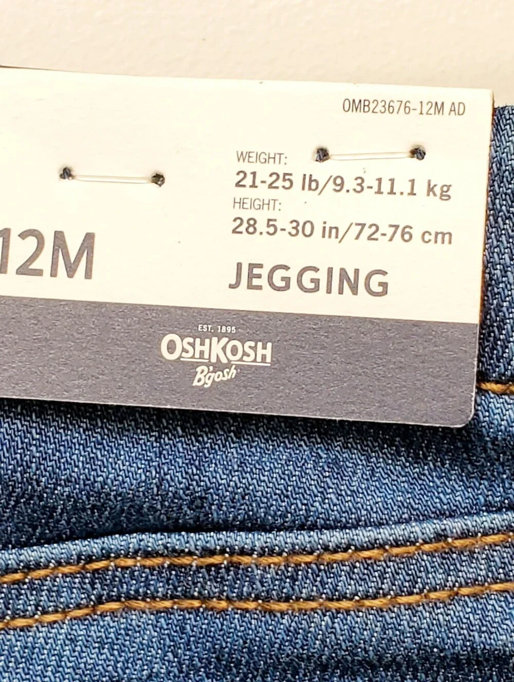 Lot Of 2 Pairs Of Jegging OshKosh And Baby Gap Size 12 Mos